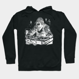 Bigfoot Dj Sasquatch Disc Jockey Music Lover Hoodie